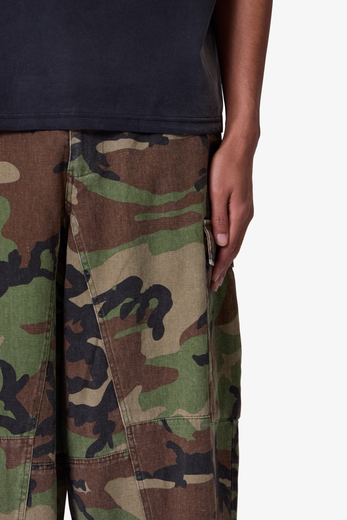 Extra Long Cargo Shorts - Camo - 图片 8