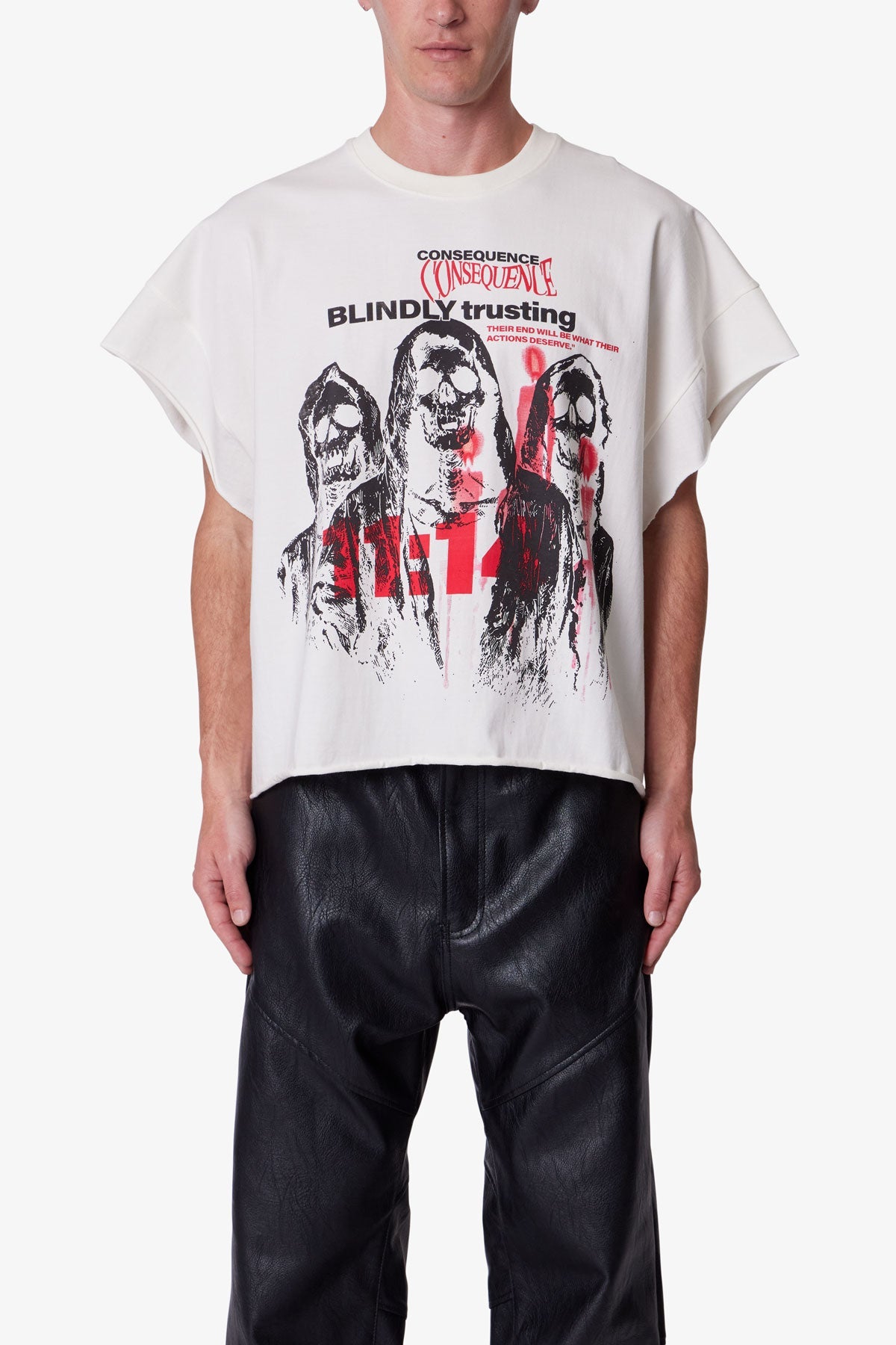 Grim Cutoff Tee - Off White - 图片 2