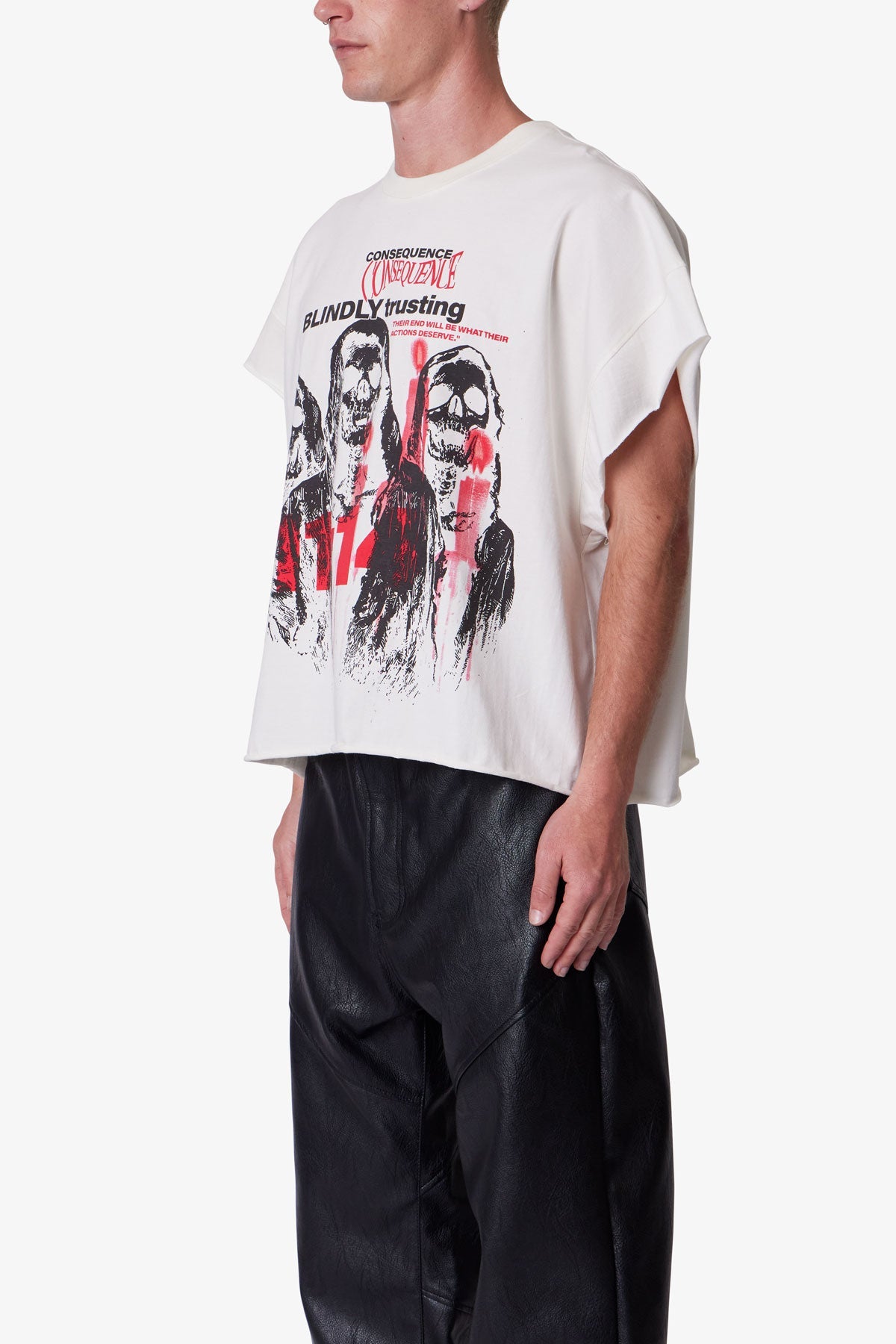 Grim Cutoff Tee - Off White - 图片 3