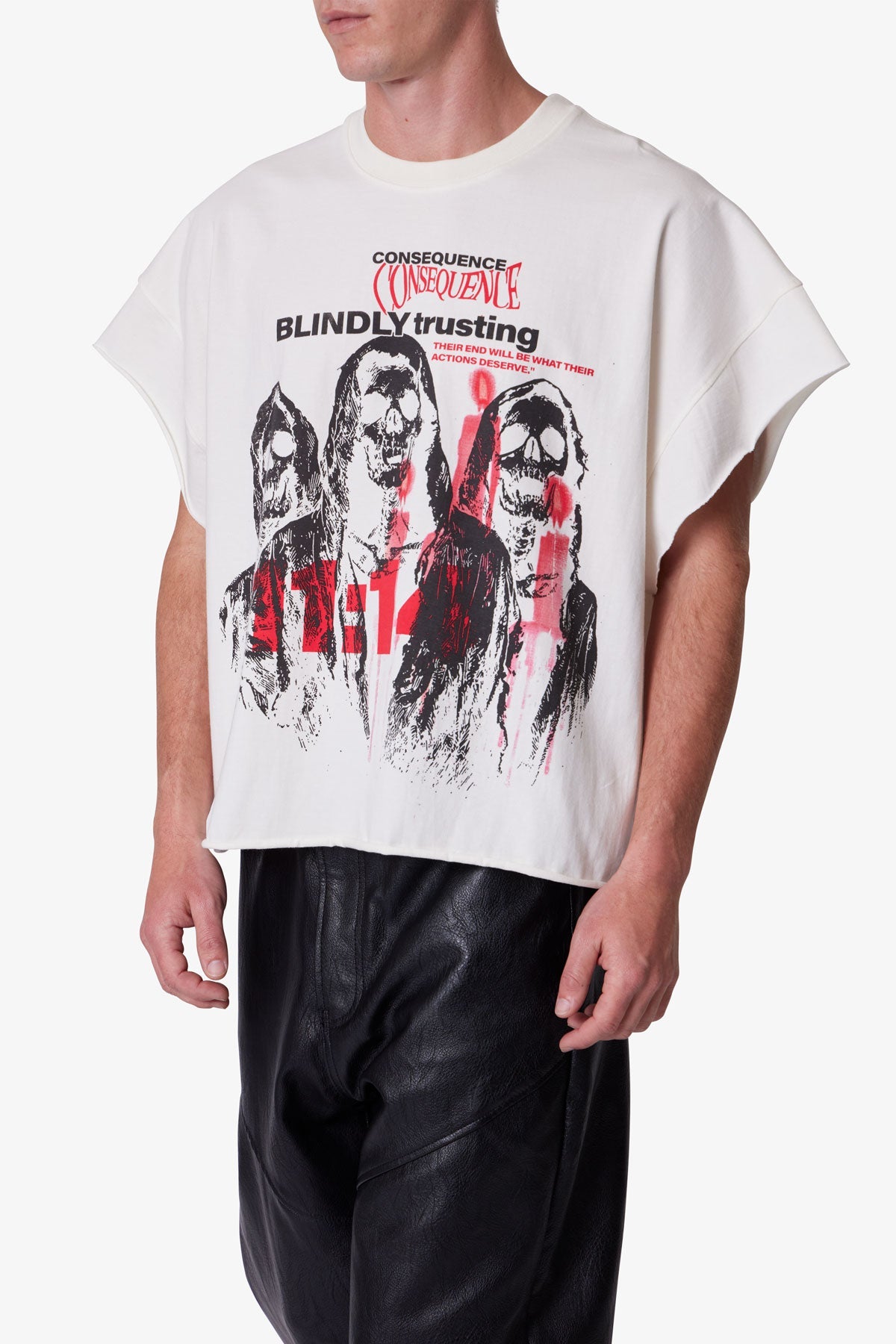 Grim Cutoff Tee - Off White - 图片 7