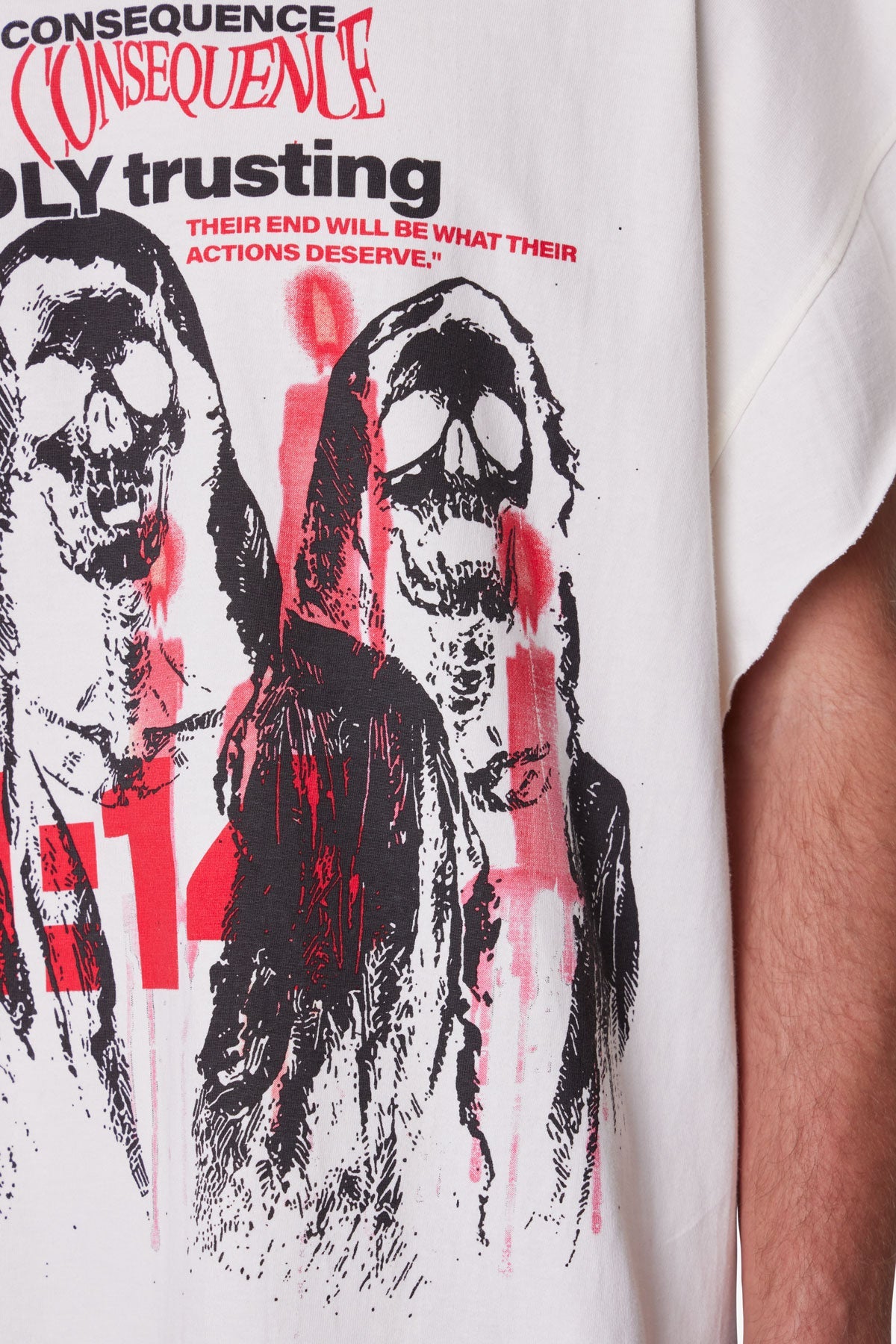 Grim Cutoff Tee - Off White - 图片 8