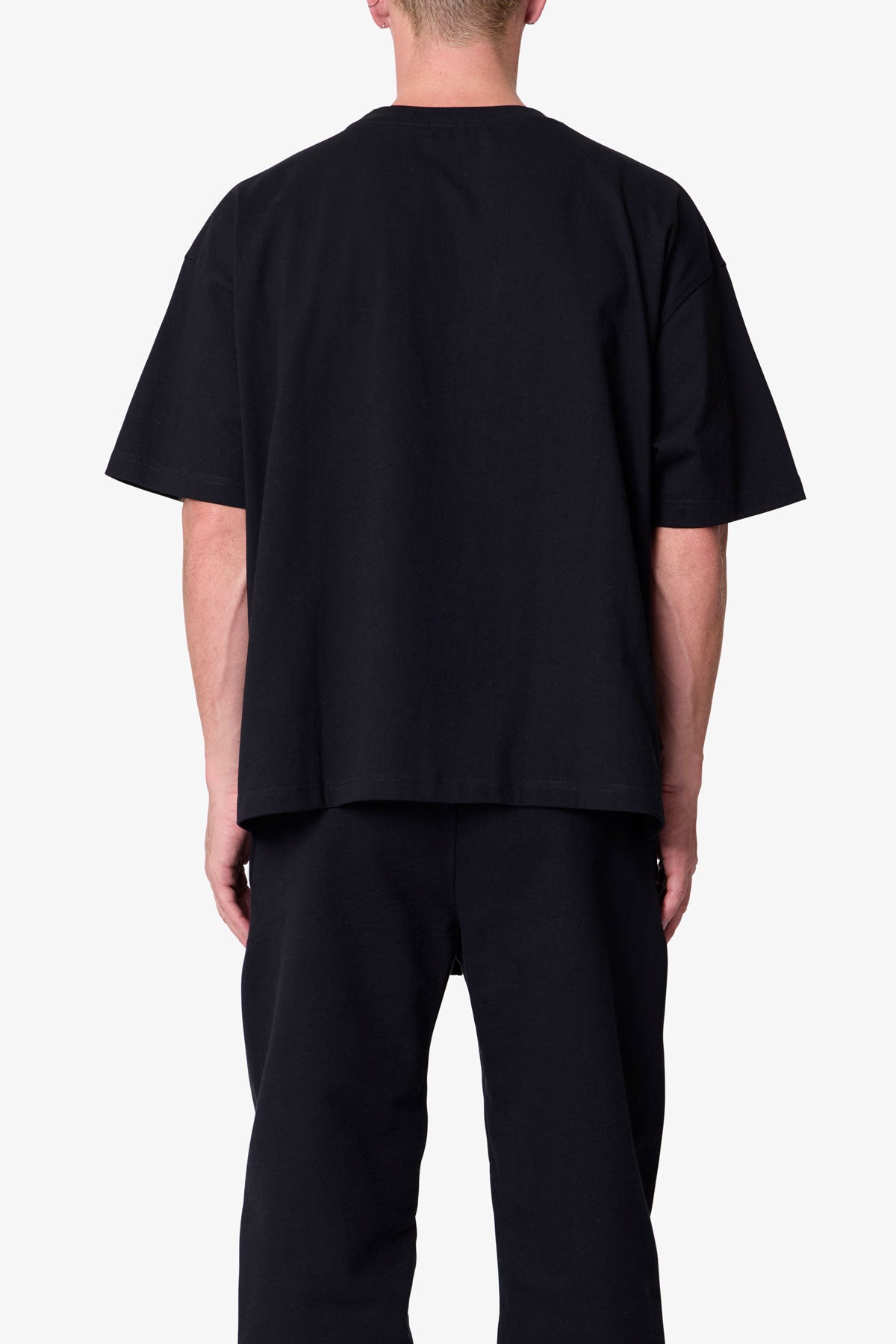 Heavy Basic Boxy Tee - Black - 图片 5