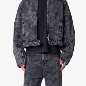 Moto Denim Jacket - Vintage Black