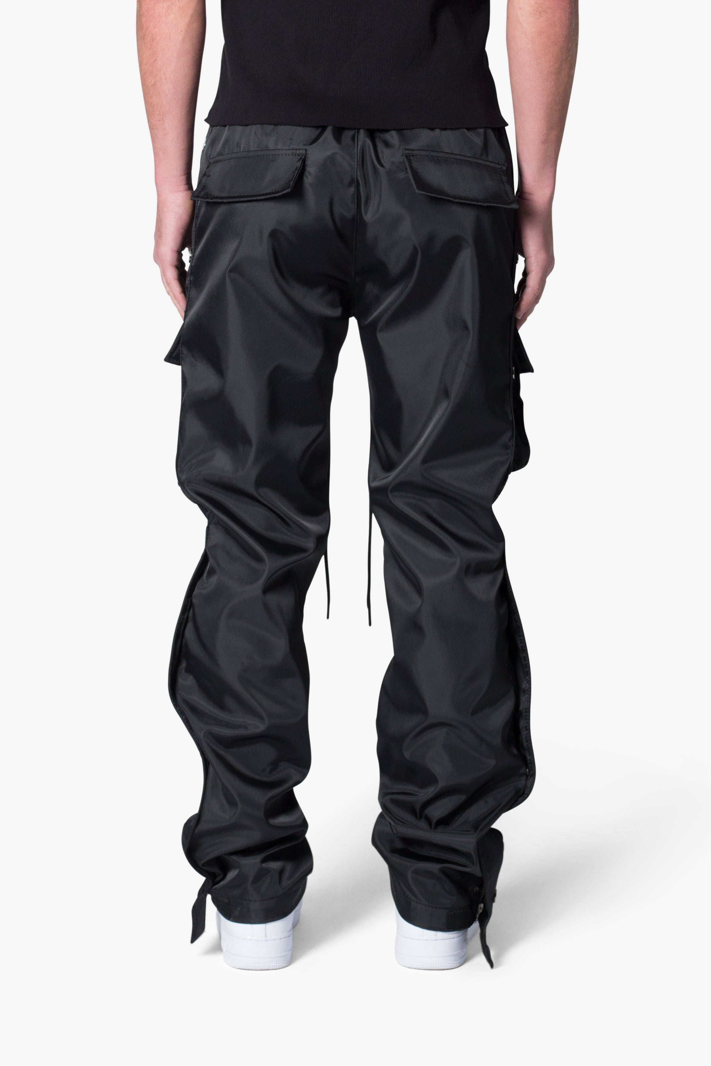 Snap Front Cargo Pants - Black - 图片 6