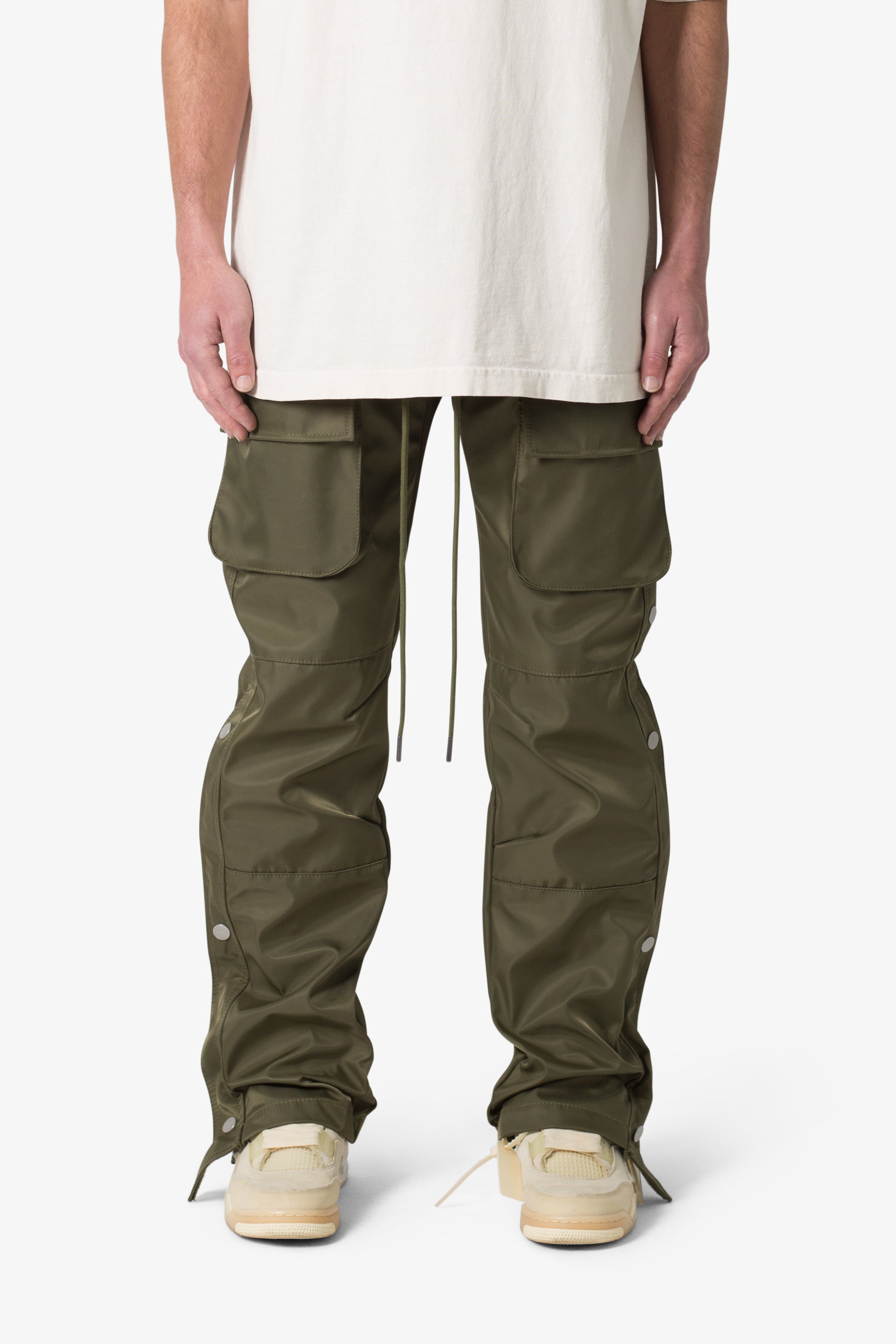 Snap Front Cargo Pants - Olive - 图片 3
