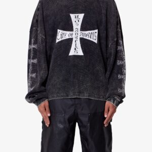 Washed LA Thermal Shirt - Washed Black