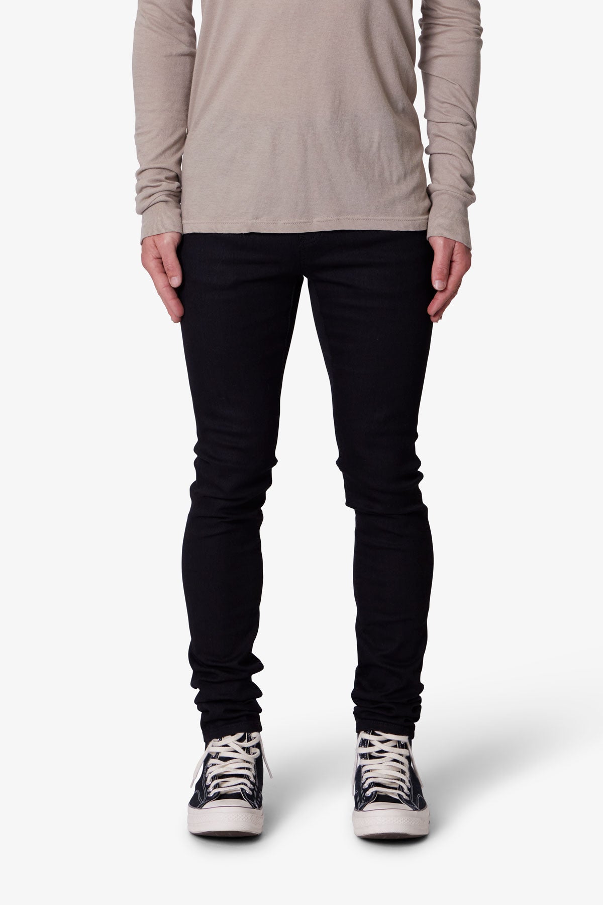 X43 Skinny Denim - Matte Black - 图片 2