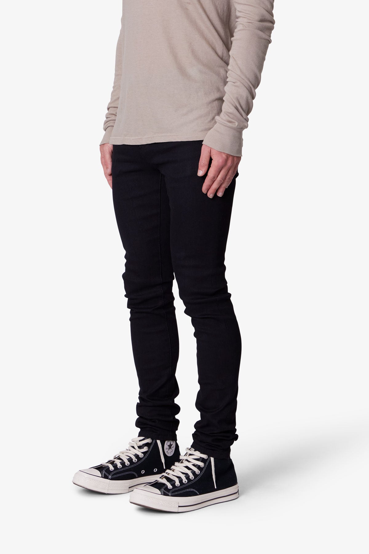 X43 Skinny Denim - Matte Black - 图片 3